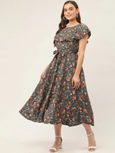 Women Grey Flared Printed kurta ( JOK 1420 Grey )