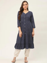 Women Royal Blue Printed Kurtas ( JOK 1433 Royal )