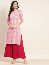 Printed Gotta Patti Kurta ( JOK 1469 Pink )