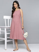 DesiQlo Coral Floral Sequin Embroidered A-Line Midi Dress ( JOK 1494 Coral )