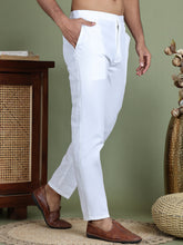 Men White Solid Pant Look Pyjama ( JOPJ 005White )