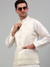 Men's Embroidered Nehru Jacket-Styled