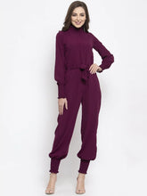 DesiQlo Women Purple Solid Basic Jumpsuit ( JUP 8002 Purple )