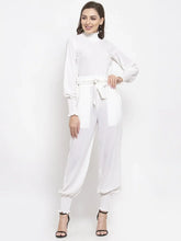 DesiQlo Women White Solid Basic Jumpsuit ( JUP 8002 White )