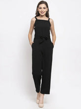DesiQlo Women Black Solid Embellished Jumpsuit ( JUP 8004 Black )