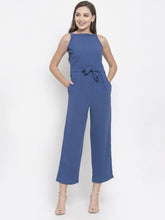 DesiQlo Women Blue Solid Embellished Jumpsuit ( JUP 8004 Blue )