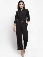 DesiQlo Women Black Solid Jumpsuit ( JUP 8007 Black )