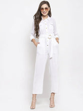 DesiQlo Women White Solid Jumpsuit ( JUP 8007 White )