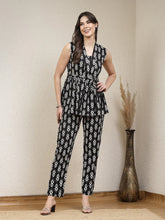Women's Printed Rayon Co-Ord set-KASHIBLACK
