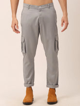 Indian Needle Men's Casual Cotton Grey Cargo Pants