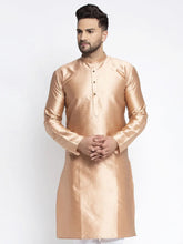 Men Bronze & White Woven Design Kurta Only ( KO 637 Bronze )-KO-637