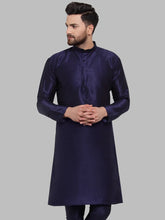 Men Navy-Blue Solid Kurta Only ( KO 591 Navy )-KO-591