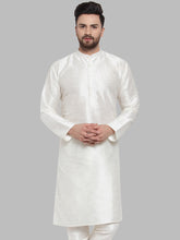 Men White Solid Kurta Only Fashion
