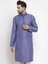 Men Blue Embroidered Kurta Only ( KO 619 Blue )-KO-619