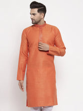 Men Orange Embroidered Kurta Only ( KO 619 Orange )-KO-619