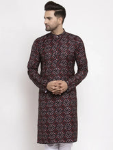 Men Brown Printed Kurta Only ( KO 623 Brown )-KO-623