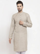 Men Grey Self Design Kurta Only ( KO 625 Grey )-KO-625