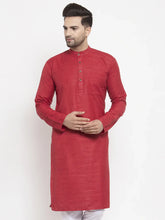 Men Maroon Self Design Kurta Only ( KO 625 Maroon )-KO-625