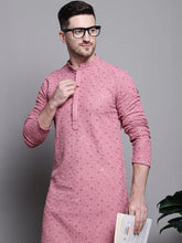 Sequin Embroidered Pure Cotton Kurtas-KO-5006Coral