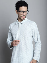 Men's Chikankari Embroidered and Sequence Quality Kurta Only