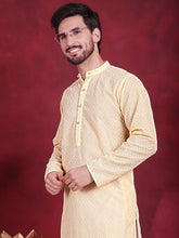 Chikankari Embroidered Kurtas ( KO 5017 Yellow )