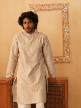 Embroidered Kurta for Men-KO-5083Bronze