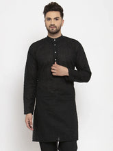 Men Black Chikan Kurta Only ( KO 561 Black )-KO-561