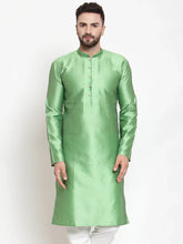 Men Green & White Self Design Kurta Only ( KO 589 Green )-KO-589