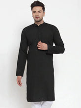DesiQlo Men's Black Cotton Solid Kurta Only ( KO 611 Black )