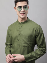 Men's Cotton Solid Kurtas-KO-611