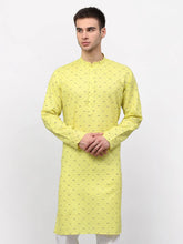 Men's Lemon Printed Cotton Kurta Only