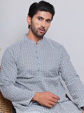 Floral Embroidered Kurtas ( INKOO 626Grey )