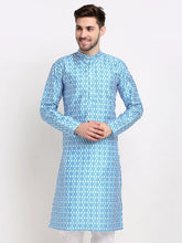 Men's Sky Dupion Ikkat Kurta Only