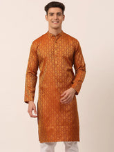 Men's Woven Design Jacquard Kurtas ( KO 658 Maroon )