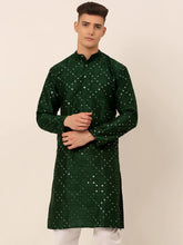 Green Mirror Work Kurta Only ( KO 659 Green )