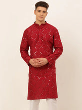Maroon Mirror Work Kurta Only ( KO 659 Maroon )