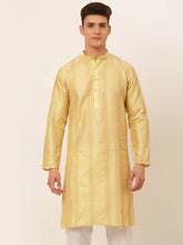 DesiQlo Men's Golden Embroiderd Kurta Only ( KO 671 Golden )