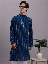 Men's Embroidered Mirror Work Kurtas