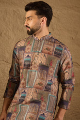 Multi Viscose Rayon Ethnic Motifs Embroidered Straight Kurta HOPMKU1306
