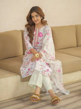 Off White Floral Printed Straight Kurta and Trousers With Dupatta-MLWSHKS4288OFW
