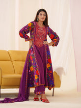 Women Ethnic Motifs Embroidered Kurta With Trousers & Dupatta-MLWSHKS4301PUP