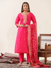 Rani Colour Roman Silk Top Bottom With Jequard Dupatta Set-MLWSHKS4369PNK