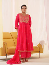 Pink Colour Roman Silk Top Bottom With Jequard Dupatta Set-MLWSHKS4373PNK