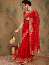 Womens Fashion Ethnic Red Color Sarees-MLSHWSA1138RED0ONE