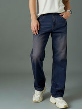 Men Blue Wash Relax Fit Basic Jeans-MSJEAN0845