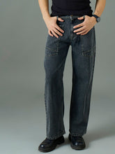 Men Grey Wash Front pocket Relax Fit Jeans-MSJEAN0848