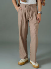 Men Taupe Front Dori Relax Fit Korean Trouser-MSPANT51310