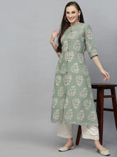 Women's Printed Rayon A-Line Kurta-NORAPISTA-S
