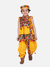 Cotton Blend Dhoti Kurta Set for Boys - Yellow | BN23KD36YWA