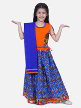 Cotton Lehenga Choli Set for Girls - Blue | NV20LC05BL